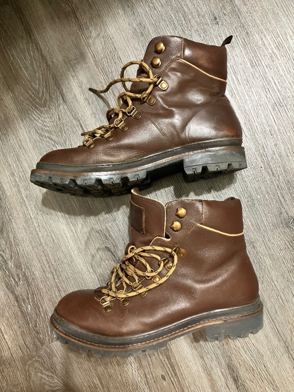 Thomas & Vine Grant Brown Waterproof Leather Hiking Ankle Boots Men's Size 8